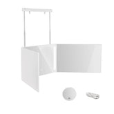 EMKE CM04 Miroir 360 degrés, miroir pliant avec éclairage, grossissement 5x
